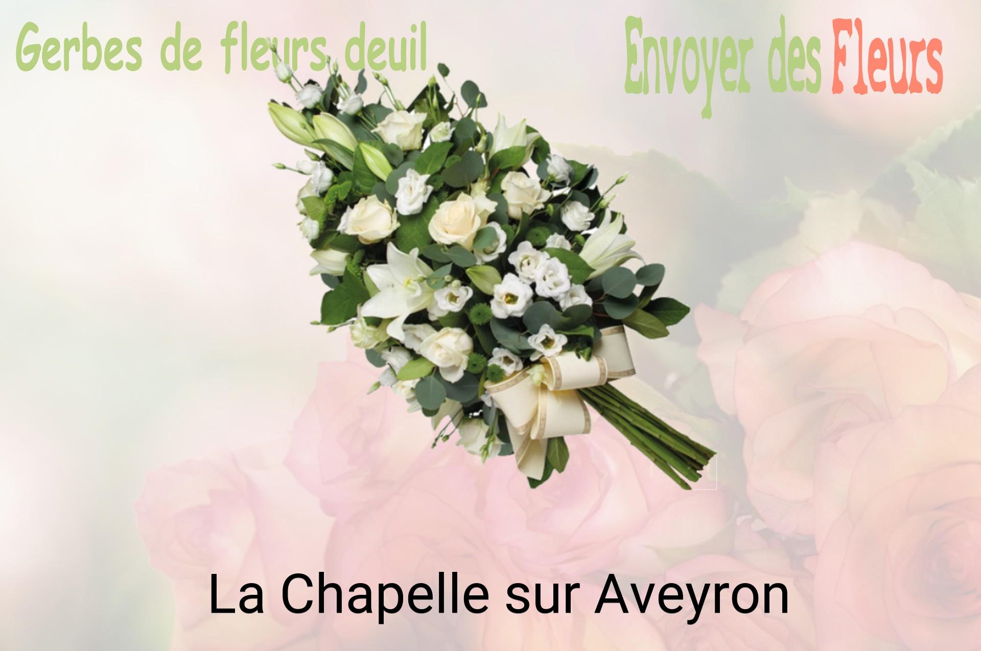 Gerbe de fleurs de deuil livrée à La Chapelle-sur-Aveyron